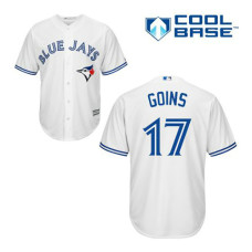 Toronto Blue Jays Ryan Goins #17 White Official Cool Base Jersey