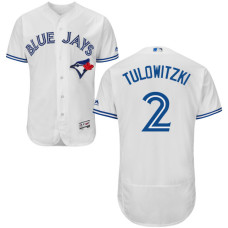 Toronto Blue Jays Troy Tulowitzki #2 White Authentic Collection Flexbase Player Jersey