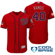 Washington Nationals #40 Wilson Ramos Red Stars & Stripes 2016 Independence Day Cool Base Jersey