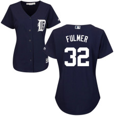 Women - Detroit Tigers Michael Fulmer #32 Alternate Navy Cool Base Jersey
