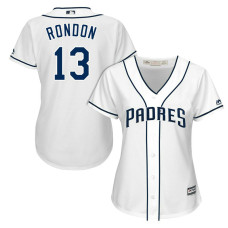 Women - San Diego Padres Jose Rondon #13 2017 Home White Cool Base Jersey