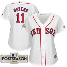 Women - Rafael Devers #11 Boston Red Sox 2017 Postseason White Cool Base Jersey