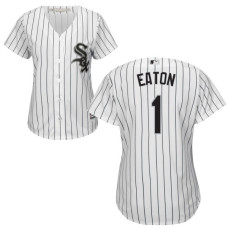 Women - Chicago White Sox Adam Eaton #1 White Authentic Cool base Jersey