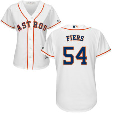 Women - Mike Fiers #54 Houston Astros Home White Cool Base Jersey