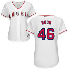 Women - Blake Wood #46 Los Angeles Angels Home White Cool Base Jersey
