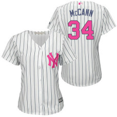 Women - New York Yankees #34 Brian McCann White Home 2016 Mother's Day Cool Base Jersey