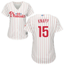 Women - Philadelphia Phillies #15 Andrew Knapp Home White Cool Base Jersey