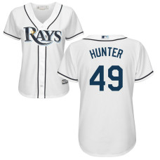 Women - Tampa Bay Rays #49 Tommy Hunter Home White Cool Base Jersey
