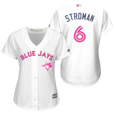 Women - Toronto Blue Jays #6 Marcus Stroman White Home 2016 Mother's Day Cool Base Jersey