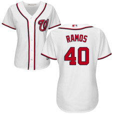 Women - Washington Nationals Wilson Ramos #40 White Authentic Cool base Jersey