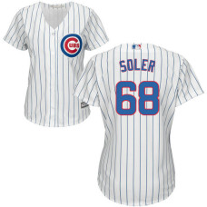 Women - Chicago Cubs Jorge Soler #68 White Official Cool Base Jersey