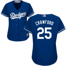 Women - Los Angeles Dodgers Carl Crawford #25 Royal Official Cool Base Jersey