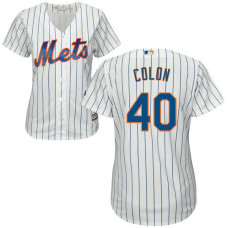 Womens New York Mets Bartolo Colon #40 Home White Cool Base Jersey