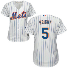 Women - New York Mets David Wright #5 White Official Cool Base Jersey