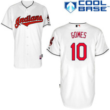 Cleveland Indian #10 Yan Gomes White Jersey