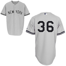 New York Yankees #36 Carlos Beltran Authentic Grey Away Jersey
