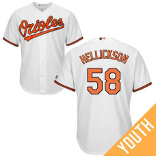 YOUTH Baltimore Orioles #58 Jeremy Hellickson Home White Cool Base Jersey