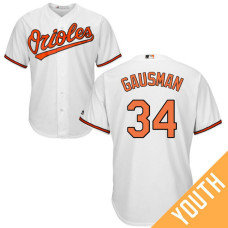 YOUTH Baltimore Orioles #34 Kevin Gausman Home White Cool Base Jersey