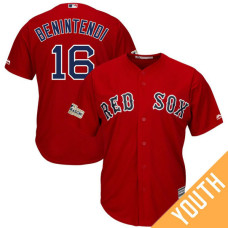 YOUTH Andrew Benintendi #16 Boston Red Sox 2017 Postseason Scarlet Cool Base Jersey