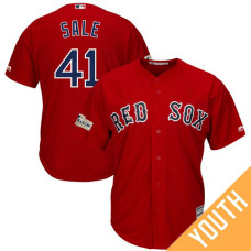 YOUTH Chris Sale #41 Boston Red Sox 2017 Postseason Scarlet Cool Base Jersey