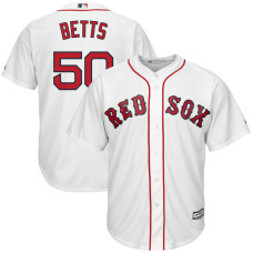 YOUTH Boston Red Sox #50 Mookie Betts Home Replica White Cool Base Jersey