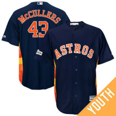 YOUTH Lance McCullers #43 Houston Astros 2017 Postseason Navy Cool Base Jersey