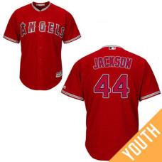 YOUTH Reggie Jackson #44 Los Angeles Angels Authentic Alternate Red Cool Base Jersey