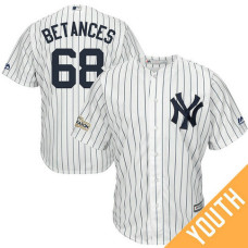 YOUTH Dellin Betances #68 New York Yankees 2017 Postseason White Cool Base Jersey