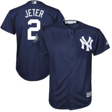 YOUTH New York Yankees #2 Derek Jeter Number Retirement Day Fashion Navy Cool Base Jersey