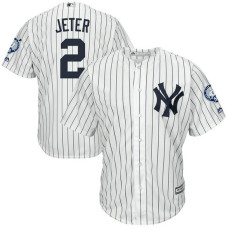 YOUTH New York Yankees #2 Derek Jeter Number Retirement Day Home White Cool Base Jersey