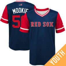 YOUTH Boston Red Sox Mookie Betts #50 Mookie Navy Nickname 2017 Little League Players Weekend Jersey