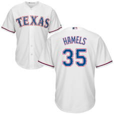 YOUTH Texas Rangers Cole Hamels #35 White Authentic Cool base Jersey