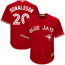 YOUTH Toronto Blue Jays #20 Josh Donaldson Alternate Scarlet Cool Base Jersey