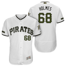 Pittsburgh Pirates #68 Clay Holmes White 2018 Home Alternate Authentic Collection Flex Base Jersey