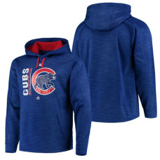 Cubs Authentic Collection Team Icon Streak Fleece Royal Pullover Hoodie
