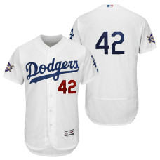 Los Angeles Dodgers White Authentic Flex Base Jersey 2018 Jackie Robinson Day