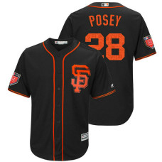 San Francisco Giants #28 Buster Posey Black 2018 Spring Training Cool Base Player Jersey