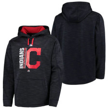 Cleveland Indians Collection Team Icon Streak Fleece Navy Pullover Hoodie