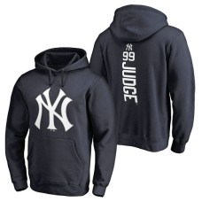 New York Yankees #99 Aaron Judge Backer Pullover Navy Hoodie