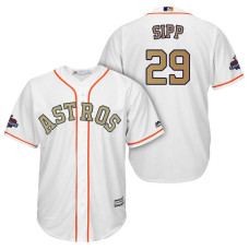 Houston Astros #29 Tony Sipp White Cool Base Jersey 2018 Gold Program