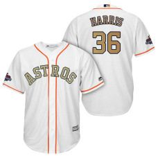 Houston Astros #36 Will Harris White Cool Base Jersey 2018 Gold Program