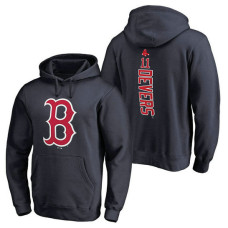 Boston Red Sox #11 Rafael Devers Backer Pullover Navy Hoodie