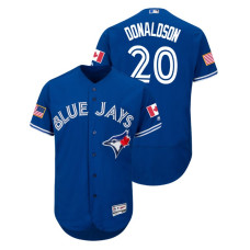 Toronto Blue Jays Royal #20 Josh Donaldson 2018 Stars & Stripes Flex Base Jersey