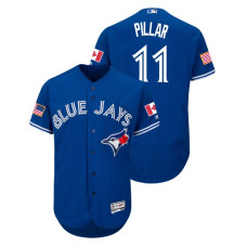 Toronto Blue Jays Royal #11 Kevin Pillar 2018 Stars & Stripes Flex Base Jersey