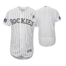 Colorado Rockies White Jersey 2018 Mother's Day