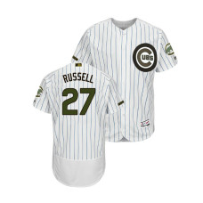 Chicago Cubs White #27 Addison Russell Flex Base Jersey 2018 Memorial Day