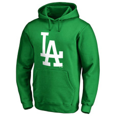 Los Angeles Dodgers Kelly Green St. Patrick's Day White Logo Pullover Hoodie