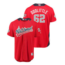 National League #62 Sean Doolittle Home 2018 MLB All-Star Red Run Derby Jersey