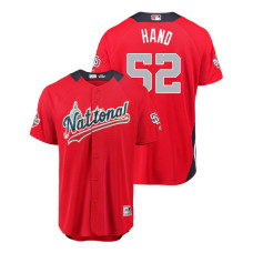 National League #52 Brad Hand Home 2018 MLB All-Star Red Run Derby Jersey