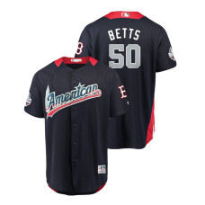 American League #50 Mookie Betts 2018 MLB All-Star Navy Home Run Derby Jersey
